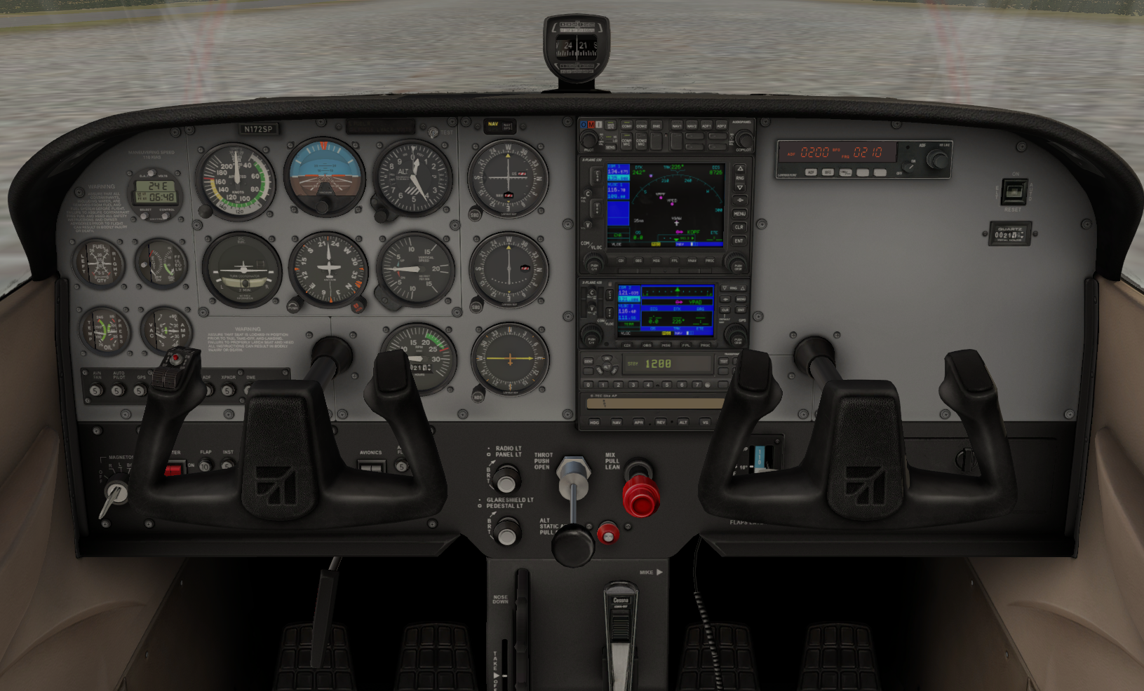 cessna 172 cockpit picture