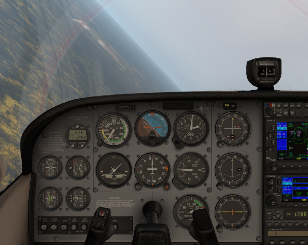 Flight Controls Left coordinated turn