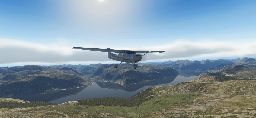 Enhanced Cloudscapes Cessna 172 Lake