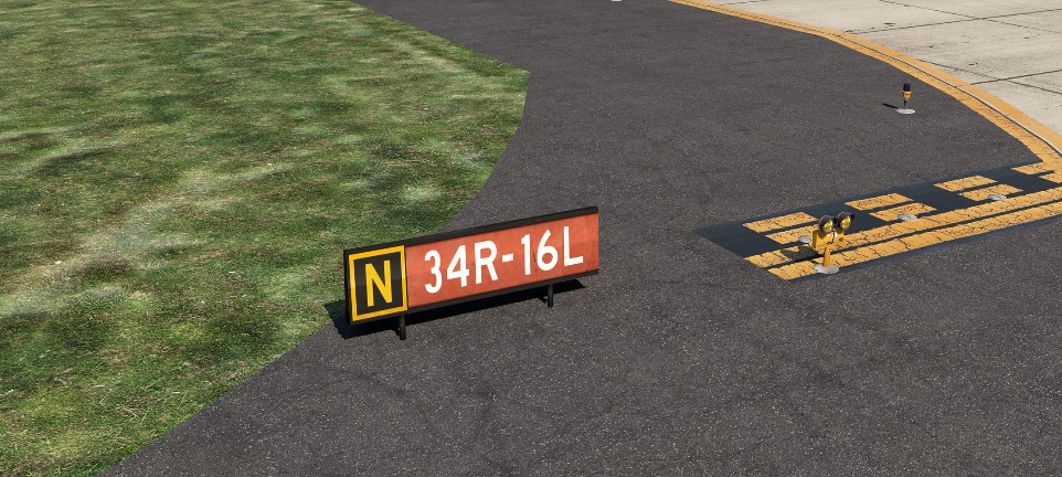 Mr X6 Taxiway lighting and signage