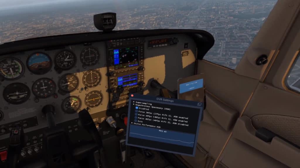 VR-Flight-World-X-Plane-11-VR in cockpit