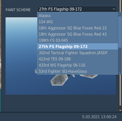 DCS mission editor Add aircraft Skin Select