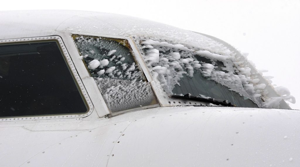 Ice on windscreen