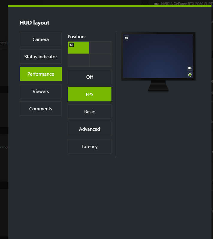 Nvidia FPS Display HUD
