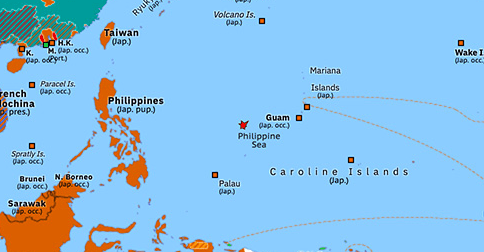 Marianas Map WW2