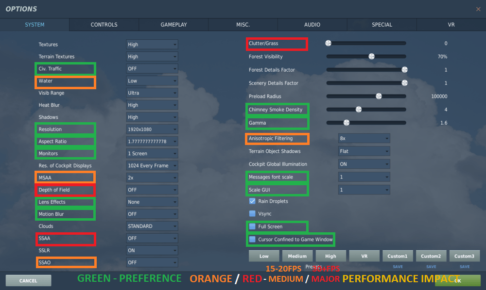 DCS World Graphis Settings Guide
