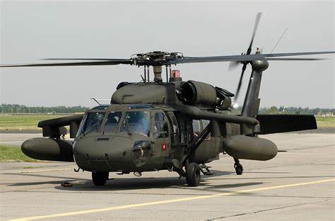 H-60 Blackhawk Military Helicopter FLying
