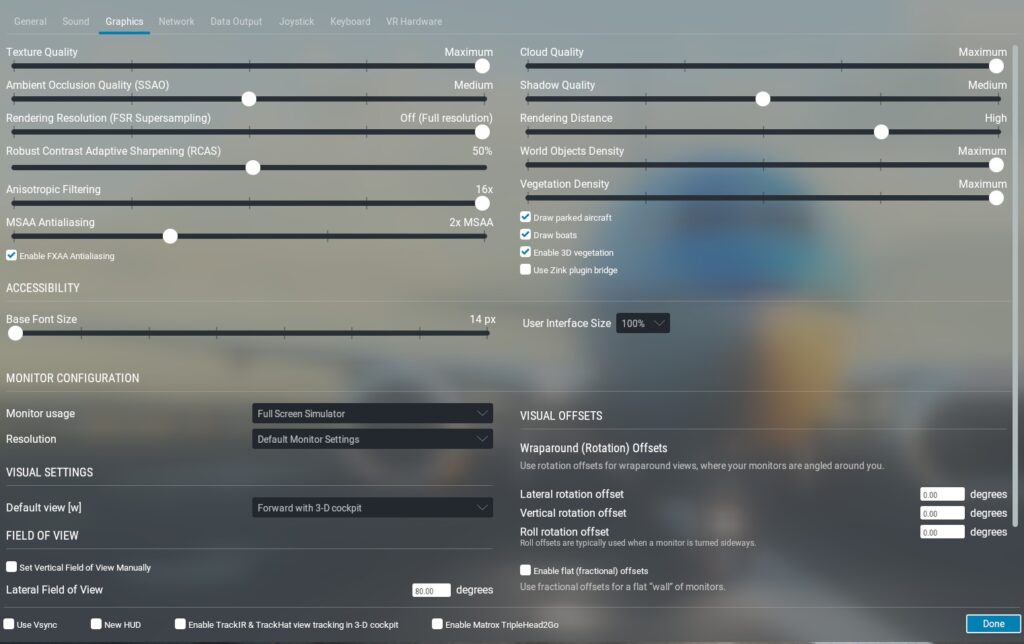 X Plane 12 Graphics Settings
