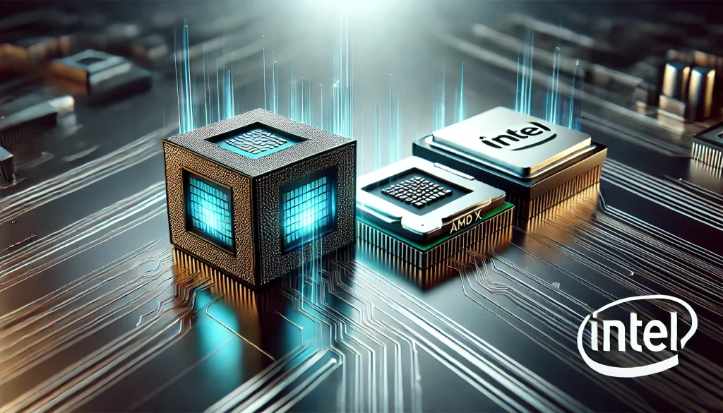 ARM vs AMD INTEL CPU AI created Dall e