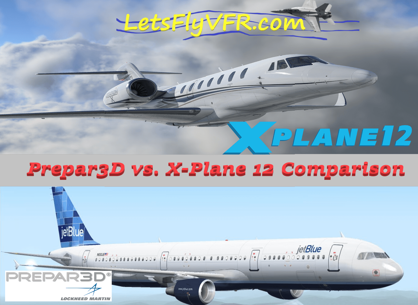 X plane 12 vs PREPAR3d Banner