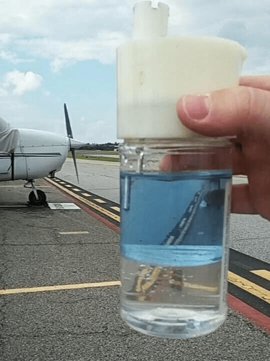 BAD FUEL SAMPLE - WATER PRESENT