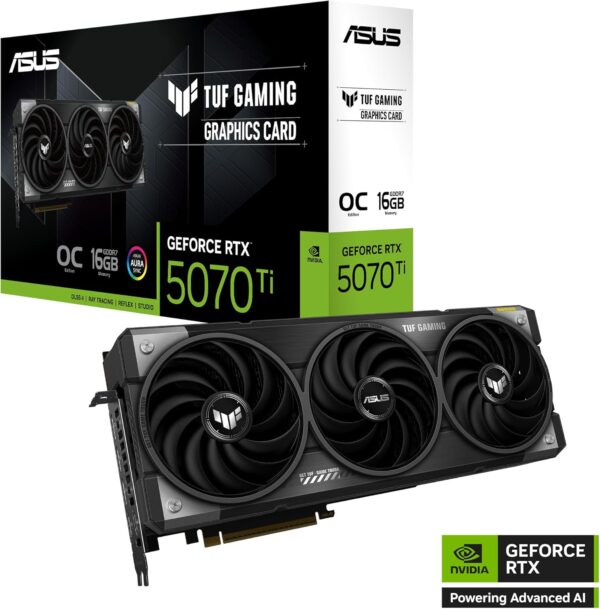 Asus TUF Gaming RTX5070 Ti OC, 16GB RGB Lighting & Overclocked