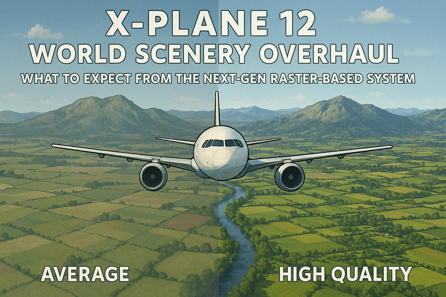 X Plane 12 NEW RASTER graphics