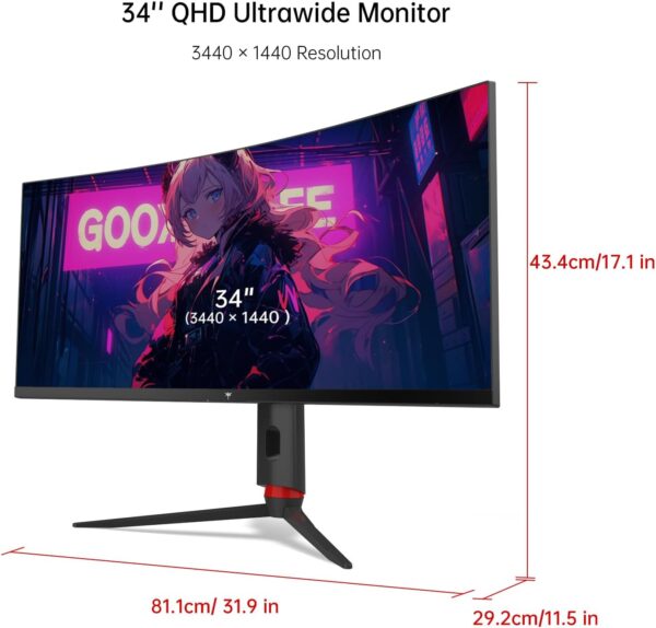 KTC 34 Curved Ultrawide Gaming Monitor 5