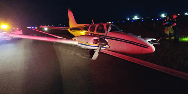 Baron 58 Landing Gear Failure landing