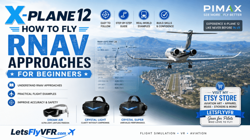 X-Plane 12 How to Fly RNAV Approaches for Beginners.