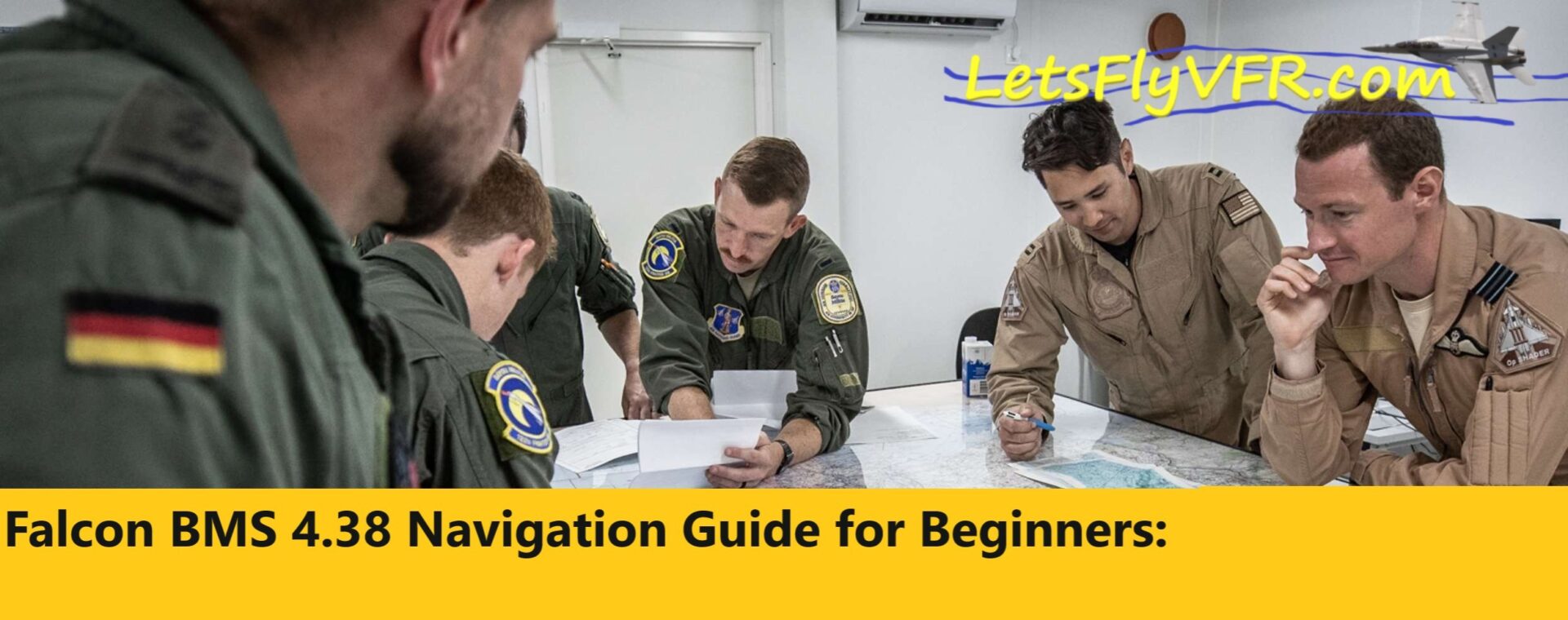 Falcon BMS 4.38 Navigation Guide for Beginners: Mission Planning, VOR, and Radio Navigation.