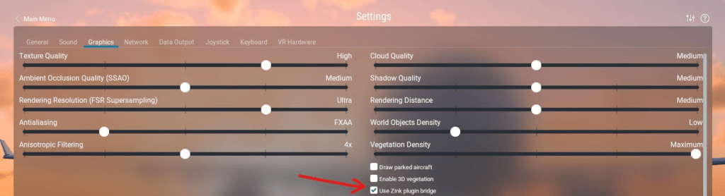 X PLANE 12 SETTINGS