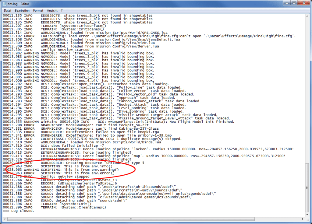 DCS WORLD EDITOR LUA SCRIPTS