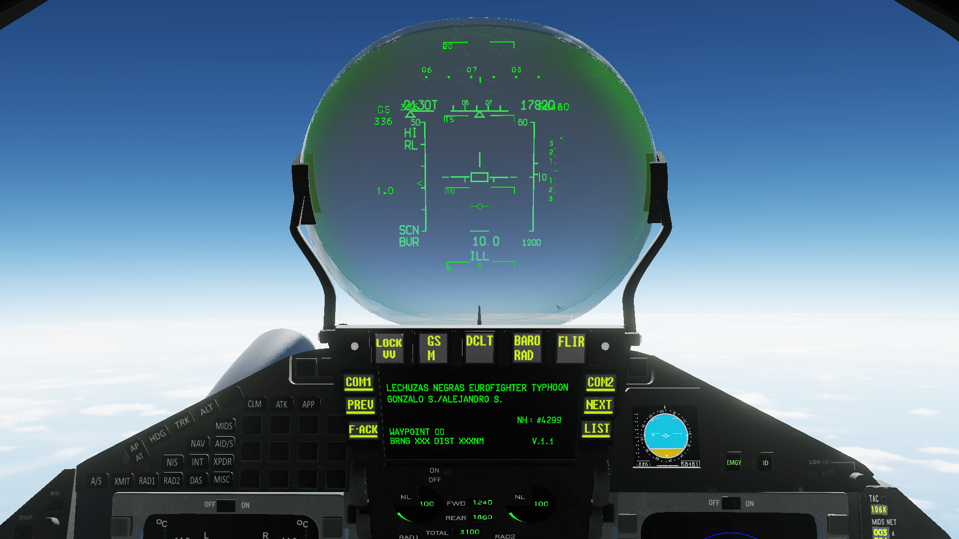 dcs world Eurofighter Typhoon Community Mod cockpit