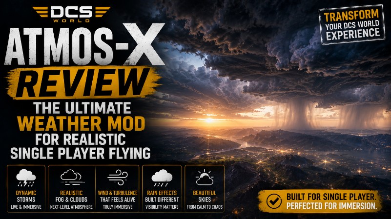 DCS World ATMOS-X Review: The Ultimate Weather Mod for Realistic Single Player Flying.