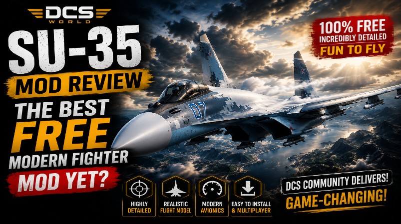 DCS SU-35 Mod Review The Best Free Modern Fighter Mod Yet?