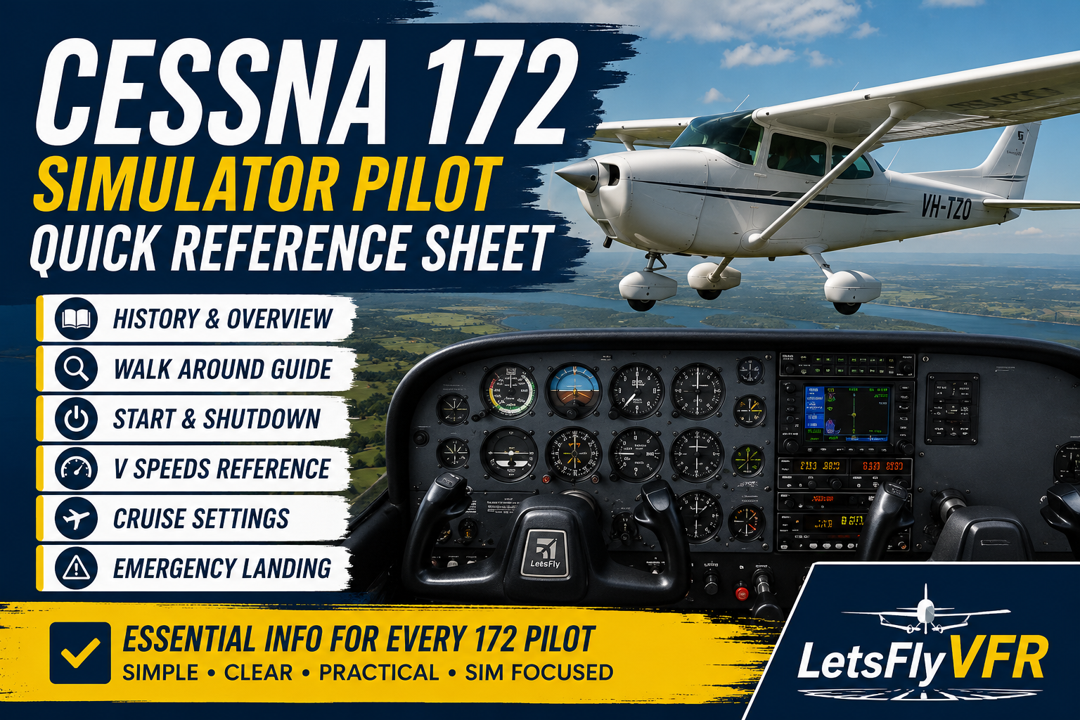 Cessna 172 Quick Reference Guide Sim Pilots only