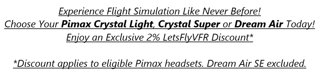 PIMAX DISCOUNT OFFER LETSFLYVFR BEST