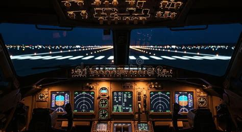 Cockpit at night