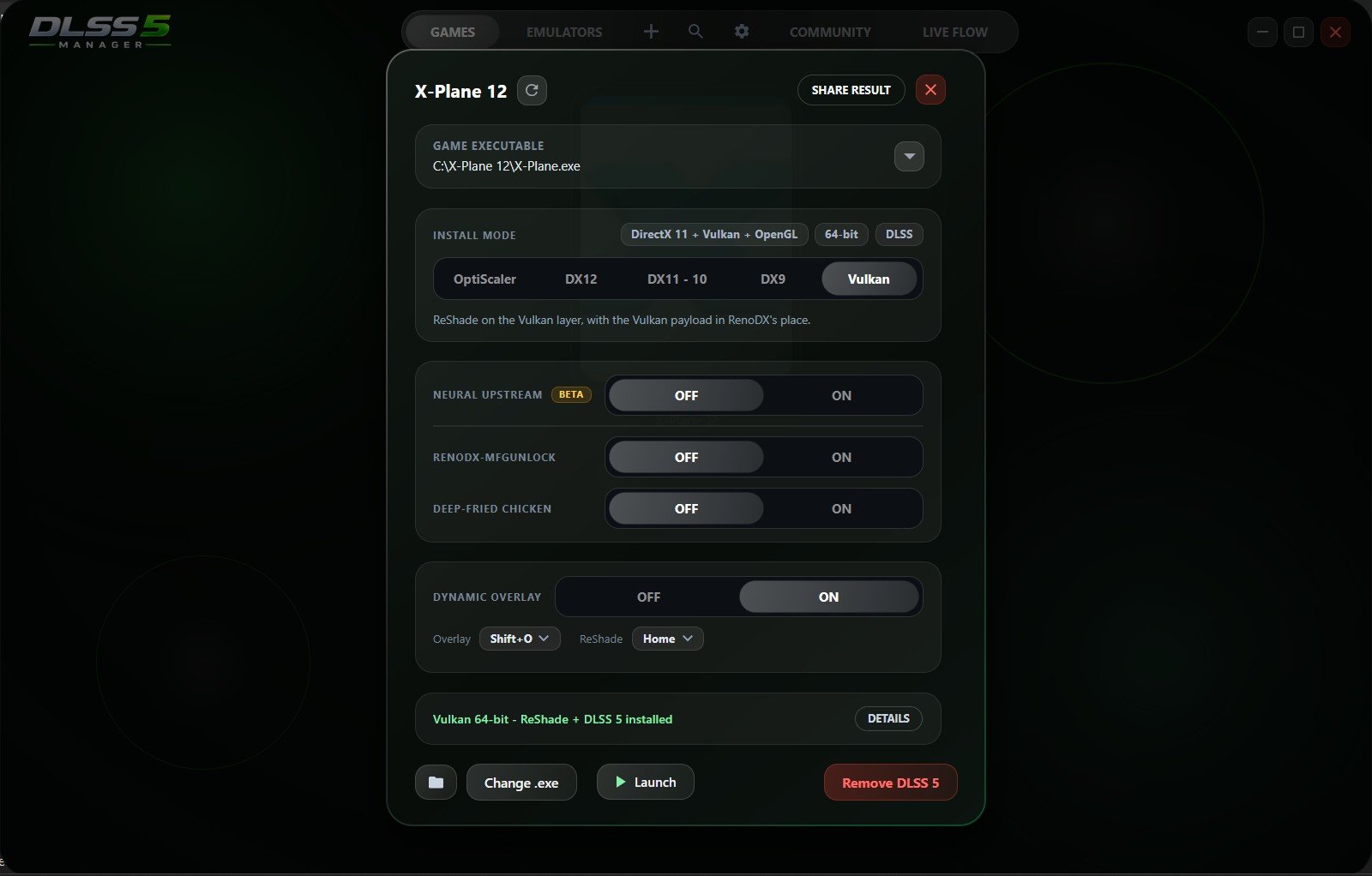 DLSS 5 Installed to X Plane 12